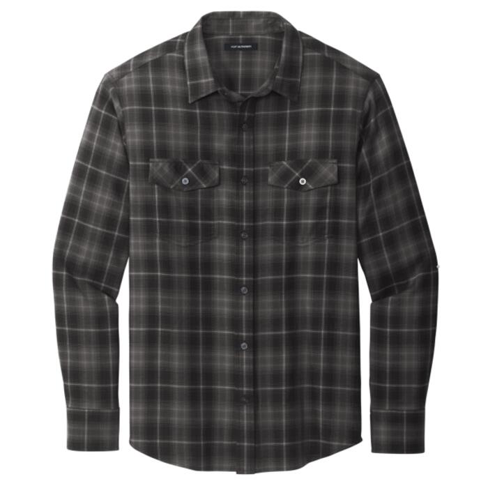 Long Sleeve Ombre Plaid Shirt Thumbnail