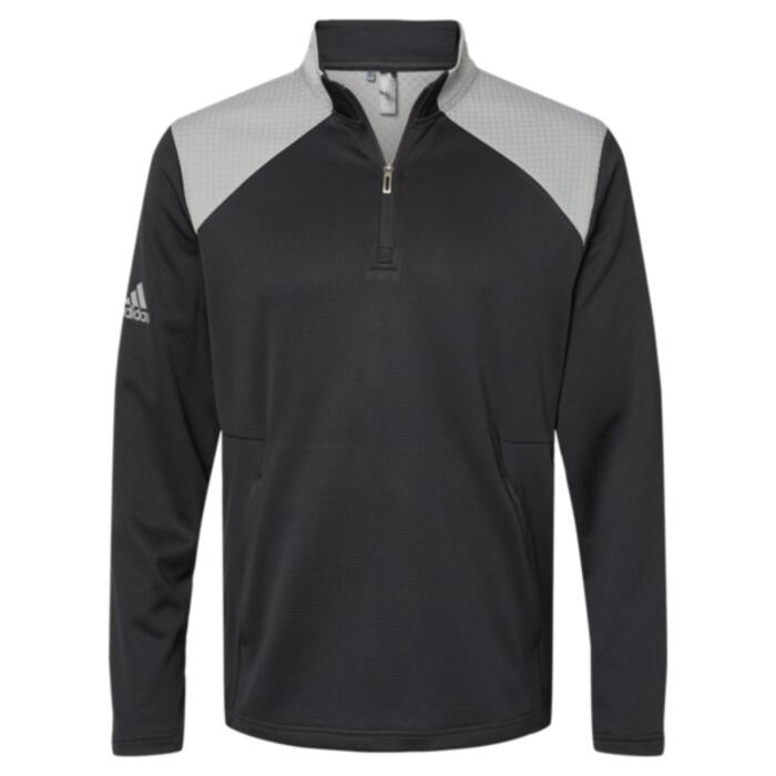 Men's Textured Mixed Media Quarter-Zip Pullover Thumbnail