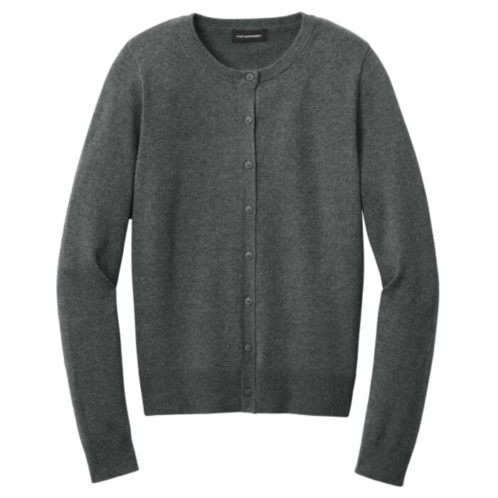 Women's Easy Care Crewneck Cardigan Sweater Thumbnail