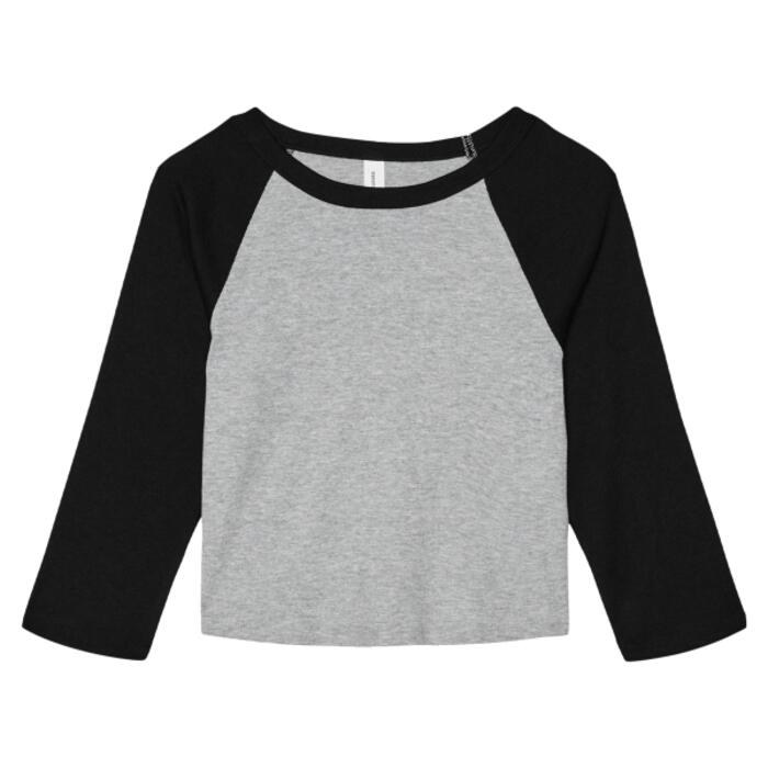 Women's Micro Rib 3/4 Raglan Baby Tee Thumbnail