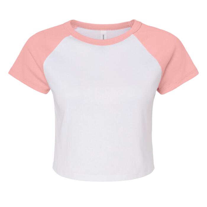 Women's Micro Rib Raglan Baby Tee Thumbnail
