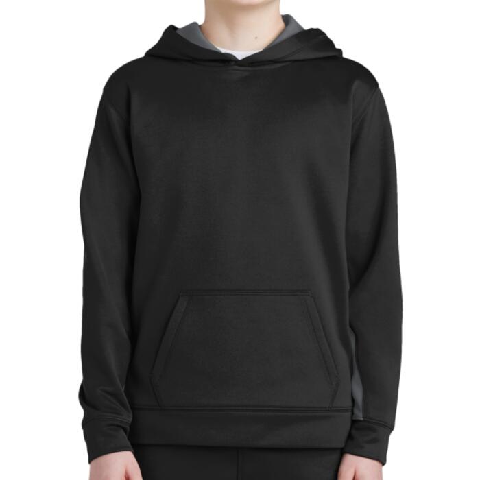 Youth Sport Wick ® Fleece Colorblock Hooded Pullover Thumbnail