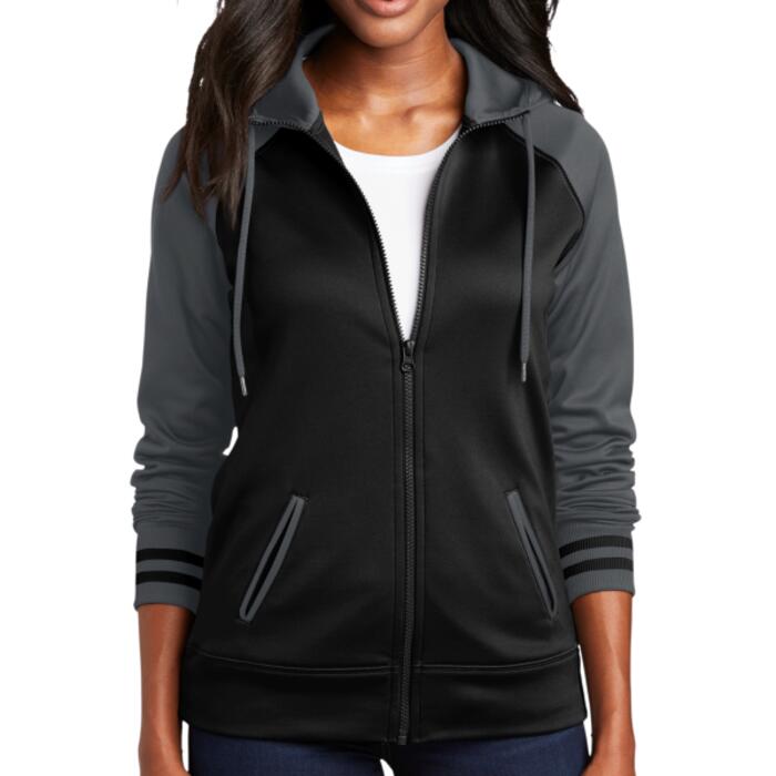 Women's Sport Wick ® Varsity Fleece Full Zip Hooded Jacket Thumbnail