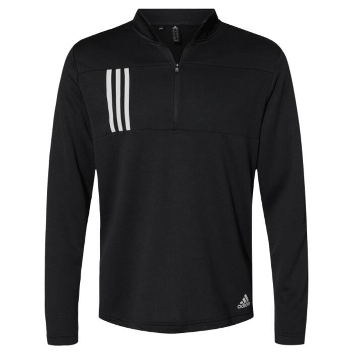 Men's 3-Stripe Double-Knit Quarter-Zip Pullover Thumbnail