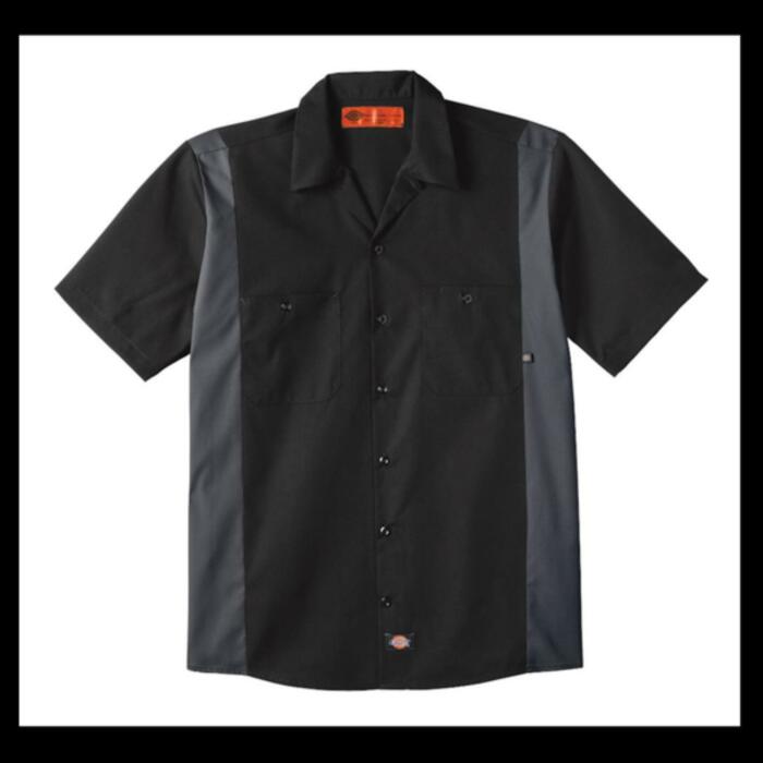 Men's Industrial Colorblocked Short Sleeve Shirt Thumbnail